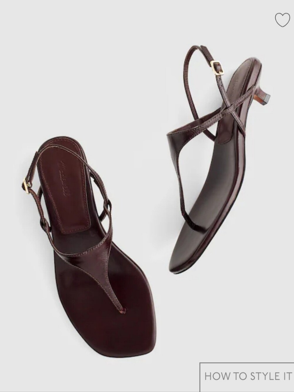 Madewell Women’s The Chiara Kitten Heel Slingback Sandal Sz 8 espresso bean $128